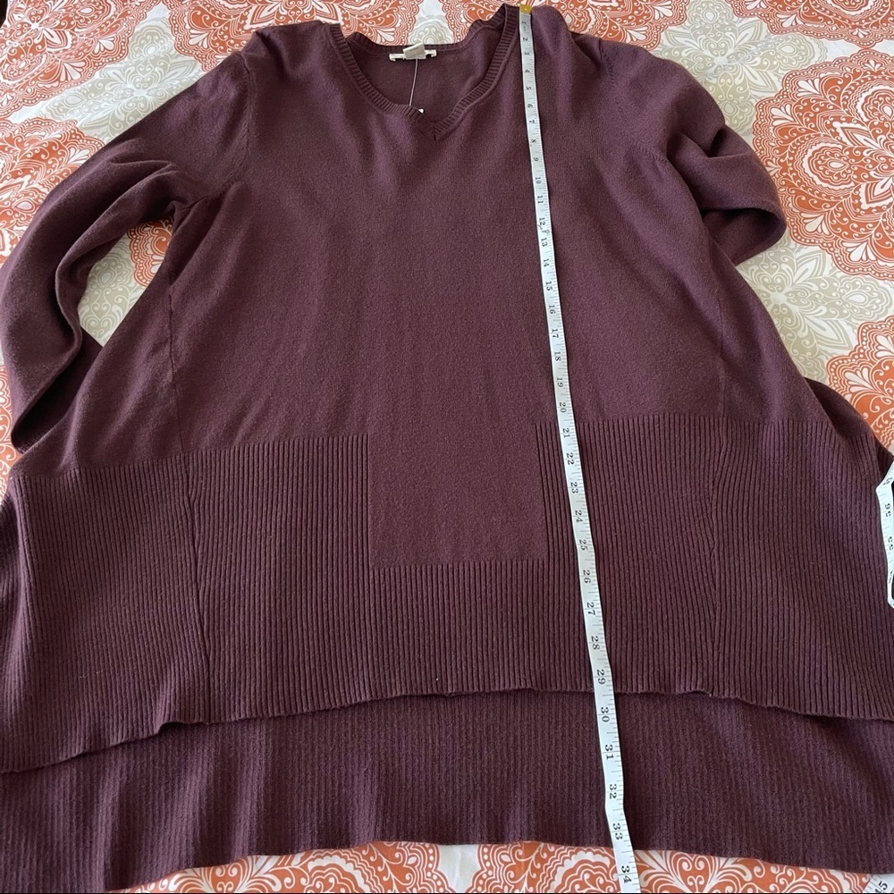 ✅ NWT Westbound Wine Asymmetrical Soft Sweater Tunic - Picture 10 of 10